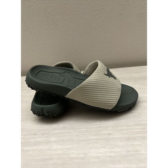 Under Armour Men's Sz 7 Green/Black UA Project Rock SL 2.0 Michelin Slides - Picture 7 of 7